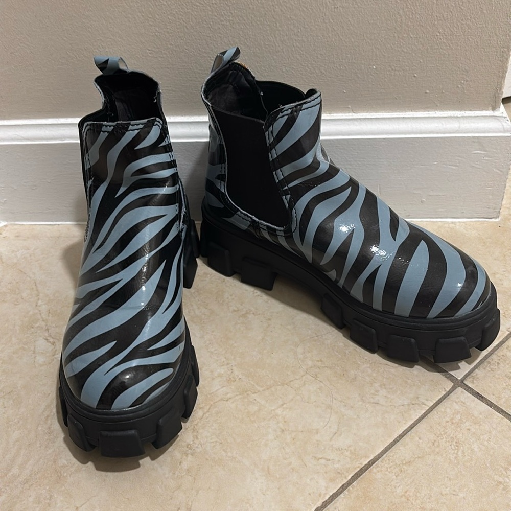 Zebra print boots